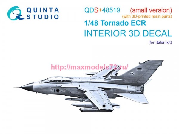 QDS+48519   3D Декаль интерьера кабины Tornado ECR (Italeri) (малая версия) (с 3D-печатными деталями) (thumb85248)